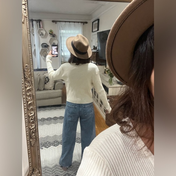 TWO bundle of no boundaries tie front ribbed long sleeve sweaters - Picture 5 of 11